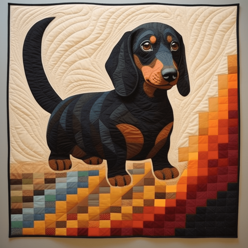 Dachshund - All Season Faux Quilt