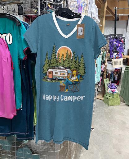 Camping Pajabears® V-Neck Nightshirts Happy Camper Hm8