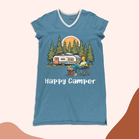 Camping Pajabears® V-Neck Nightshirts Happy Camper Hm8