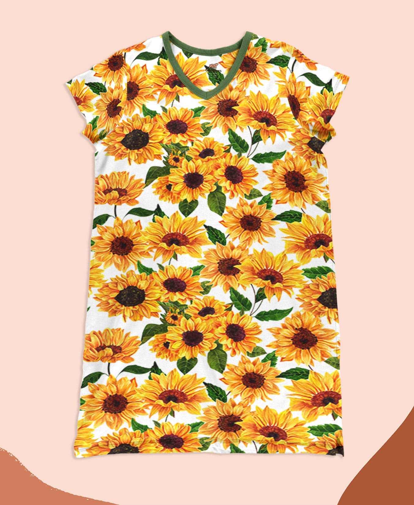 Sunflower Pajabears® V-Neck Nightshirts Clv1