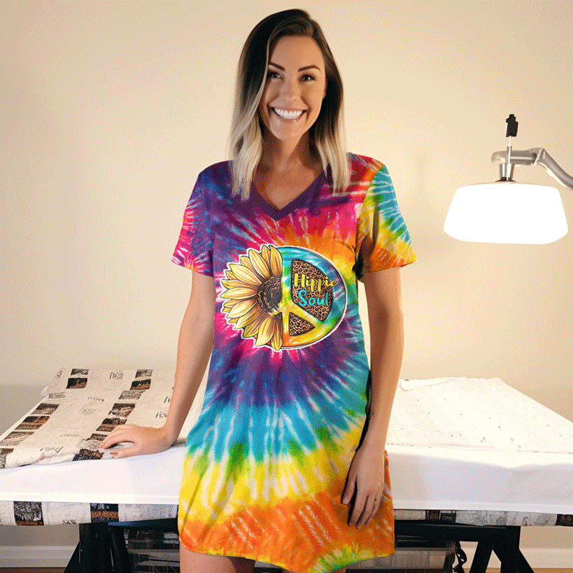 Hippie Soul Pajabears® V-Neck Nightshirts Ho3