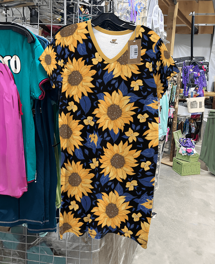 Sunflower Pajabears® V-Neck Nightshirts Radiant Sunflowers Kl9