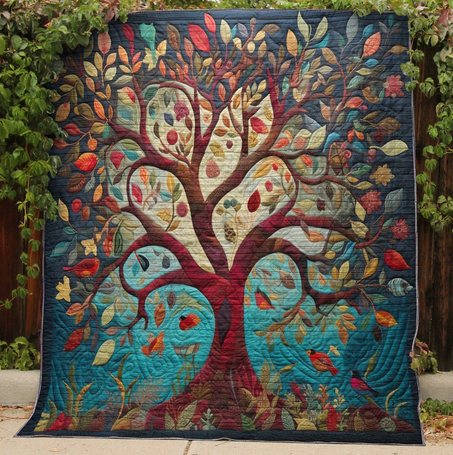 Tree Of Life - All Season Faux Quilt