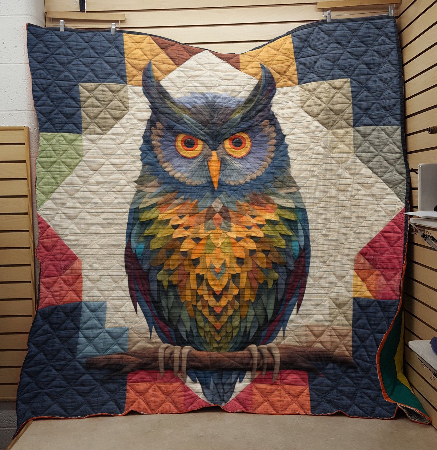 Colorful Owl 03 - All Season Faux Quilt