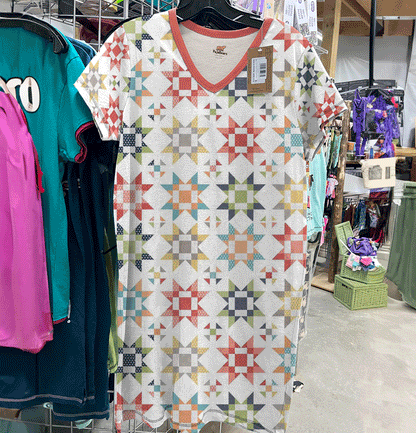 Quilting Pajabears® V-Neck Nightshirts Ho3 Pattern