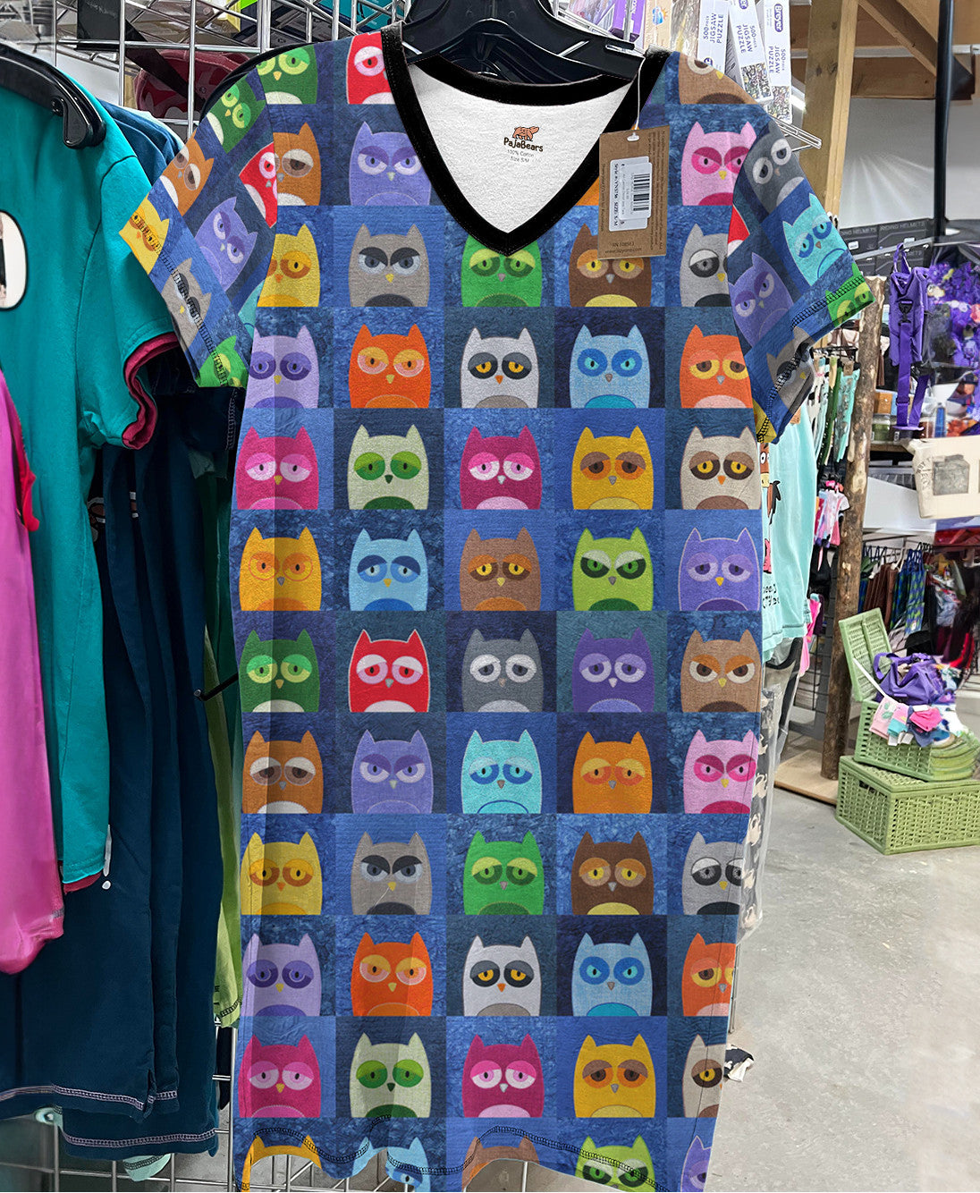 Owl Quilting Pajabears® V-Neck Nightshirts Hg23