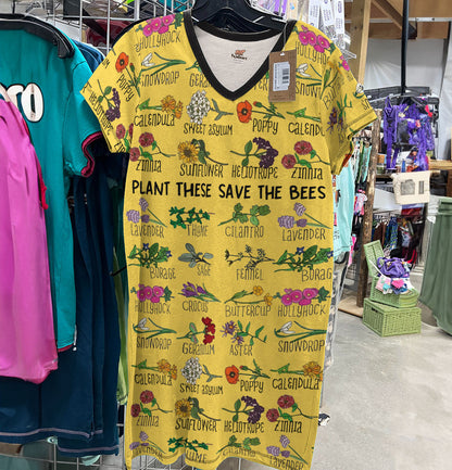 Bee Pajabears® V-Neck Nightshirts Plant These Save The Tl10