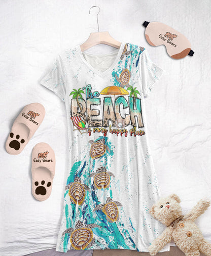 Beach Pajabears® V-Neck Nightshirts Love Hc2