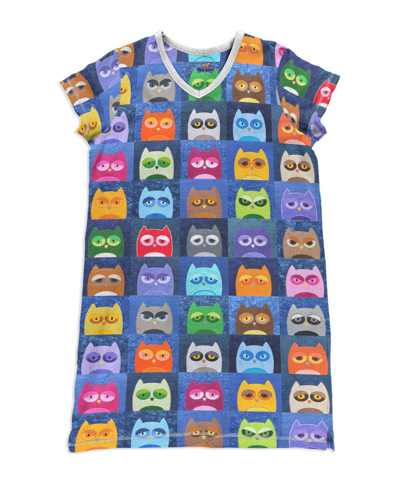 Owl Quilting Pajabears® V-Neck Nightshirts Hg23