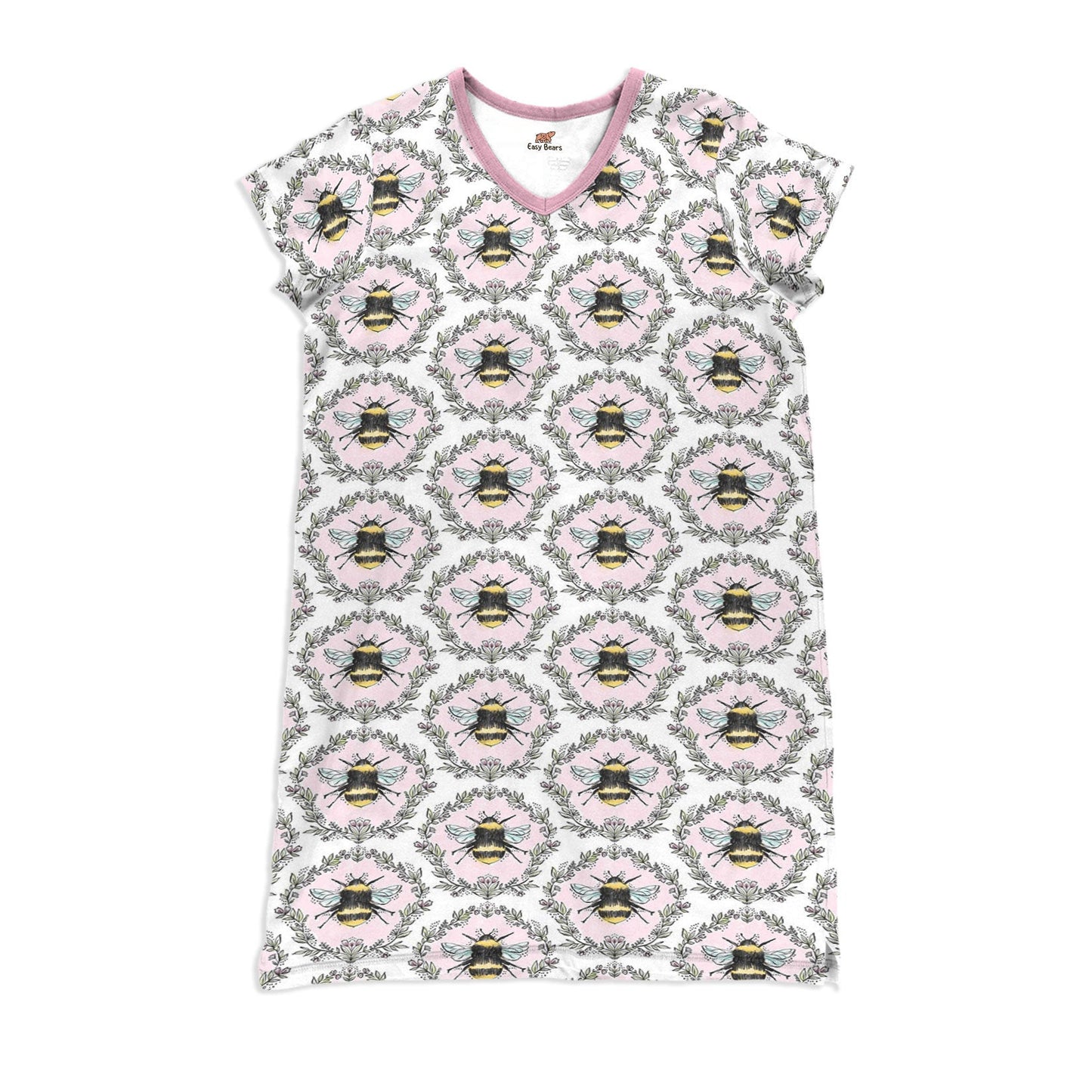 Bee Pajabears® V-Neck Nightshirts Floral Tl10