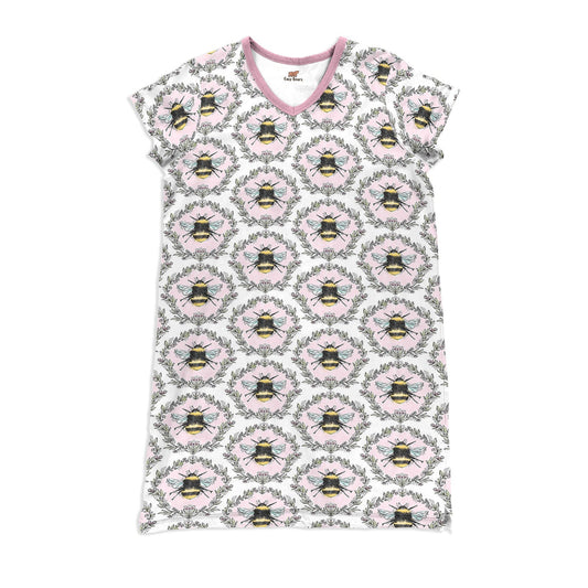 Bee Pajabears® V-Neck Nightshirts Floral Tl10