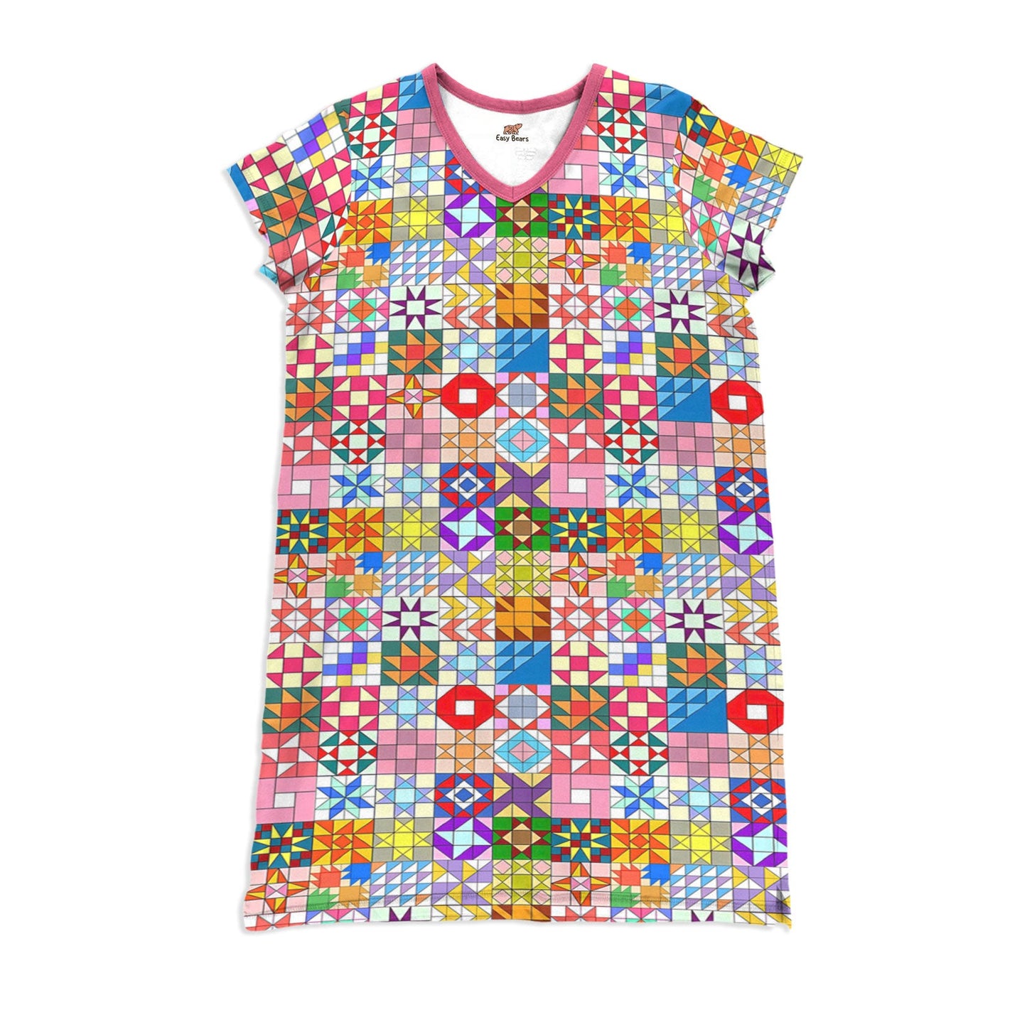 Quilting Shineful® V-Neck Nightshirts Gorgeous Tl10