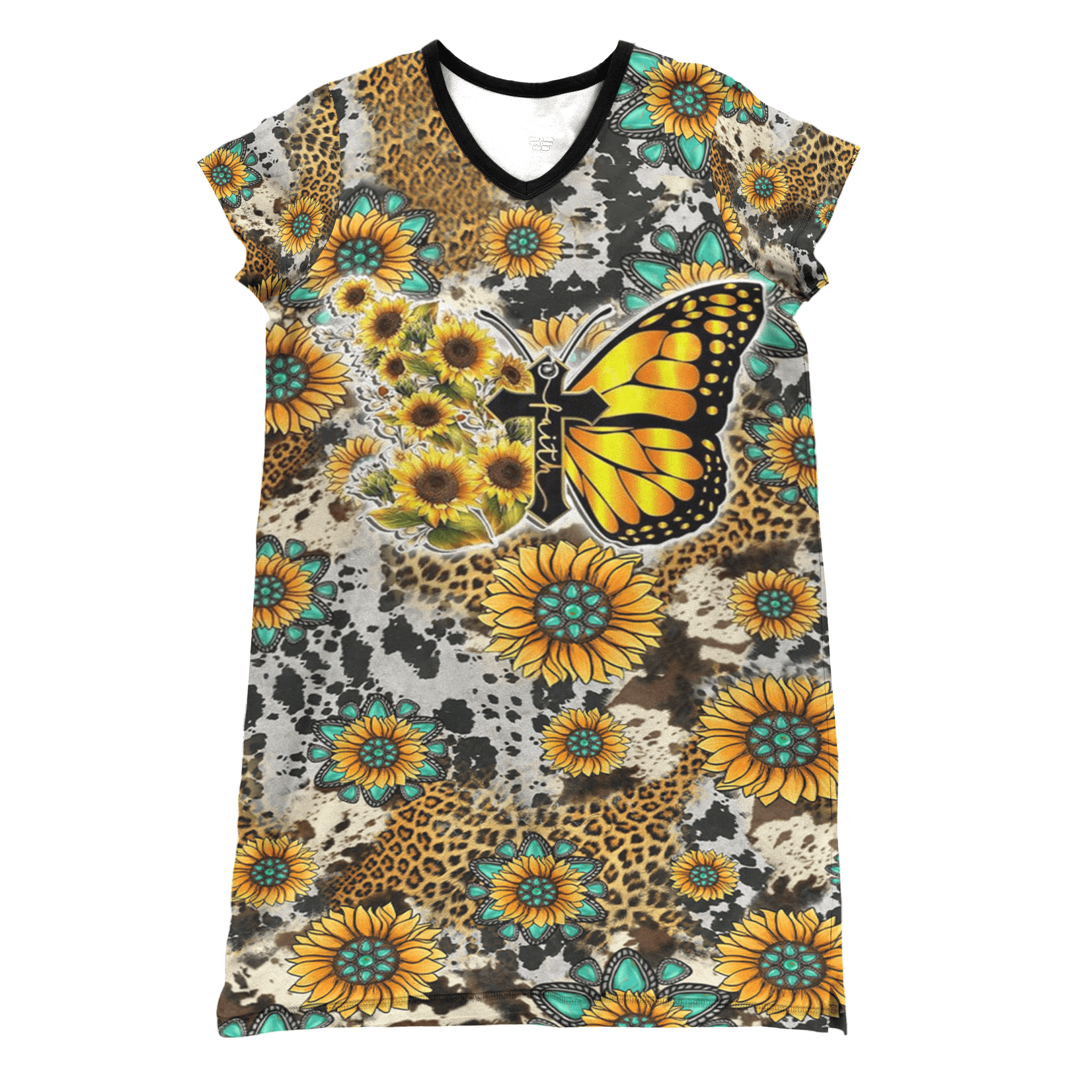 Sunflower Pajabears® V-Neck Nightshirts Faith Butterfly Kl9