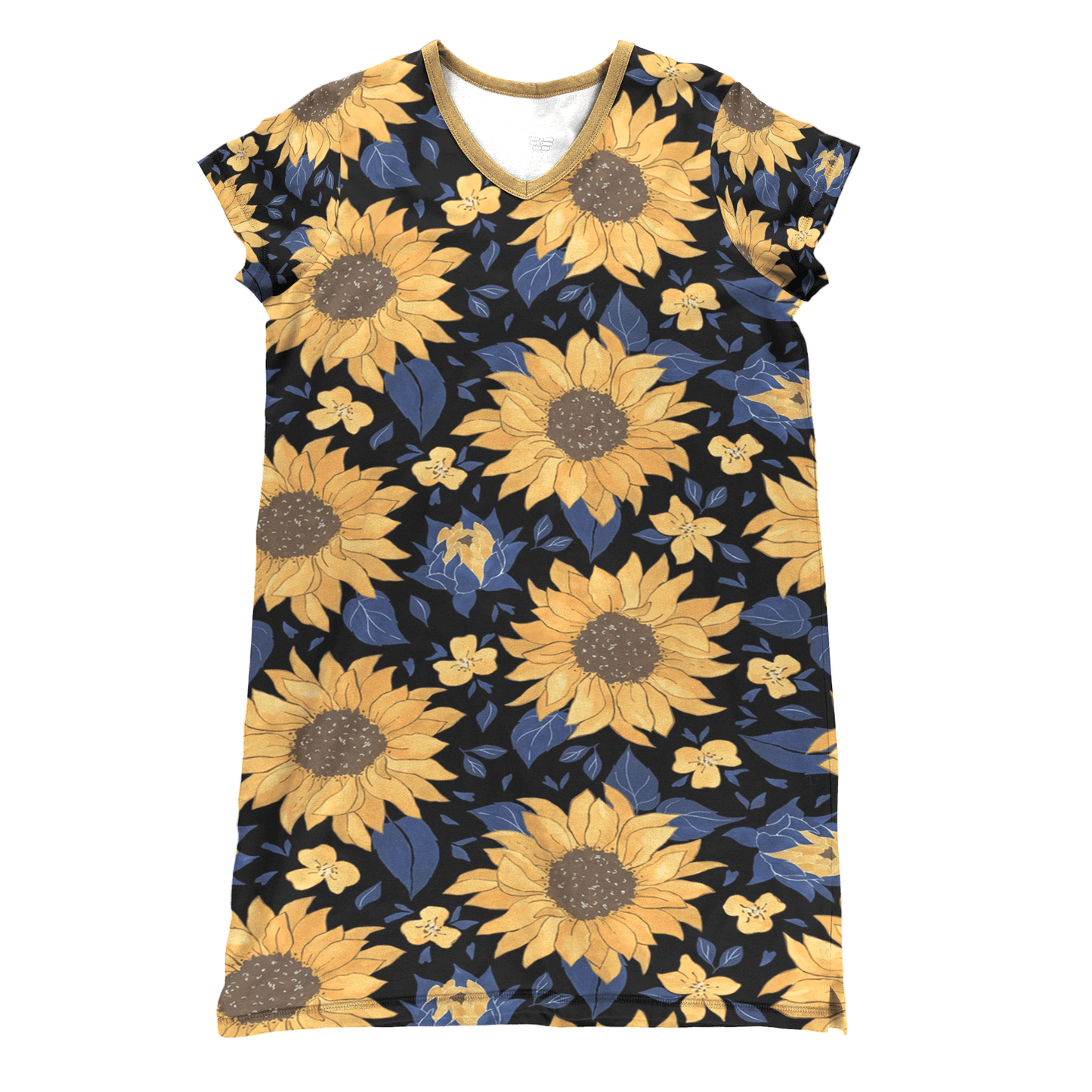 Sunflower Pajabears® V-Neck Nightshirts Radiant Sunflowers Kl9