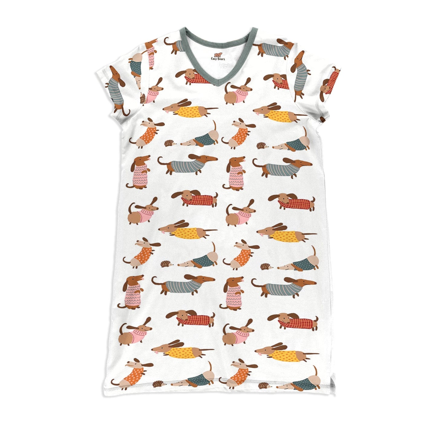 Dachshund Pajabears® V-Neck Nightshirts Cute Tl10