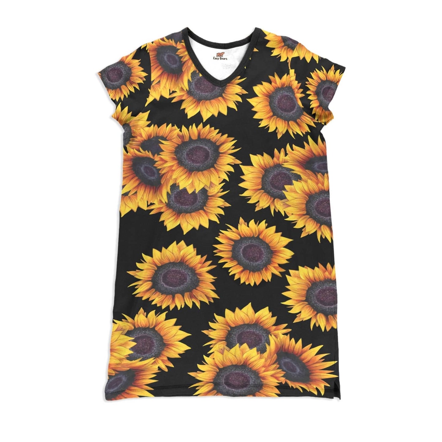 Sunflower Pajabears® V-Neck Nightshirts Sunflowers Lovely Tl10 S / S01