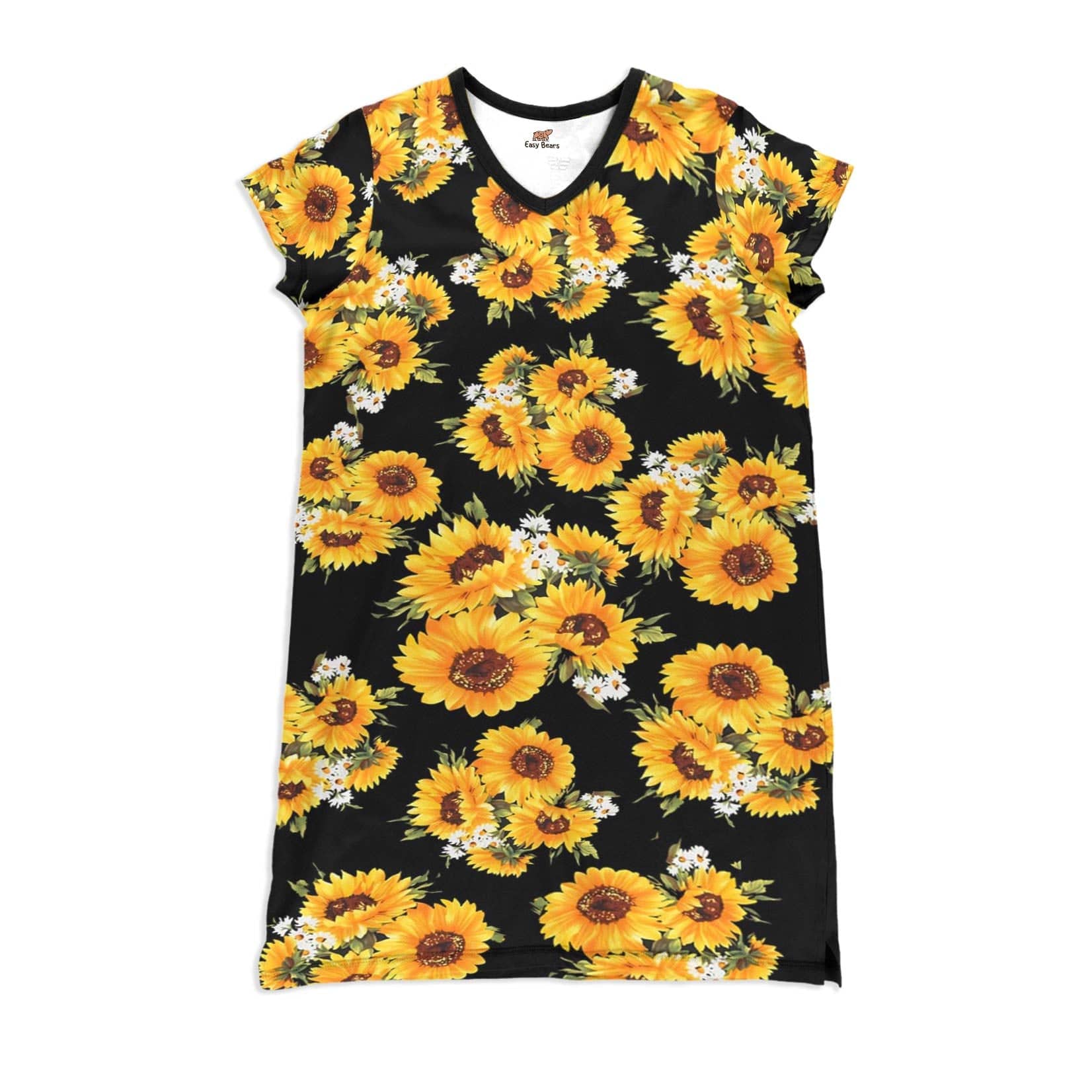 Sunflower Pajabears® V-Neck Nightshirts Sunflowers Lovely Tl10 S / S02