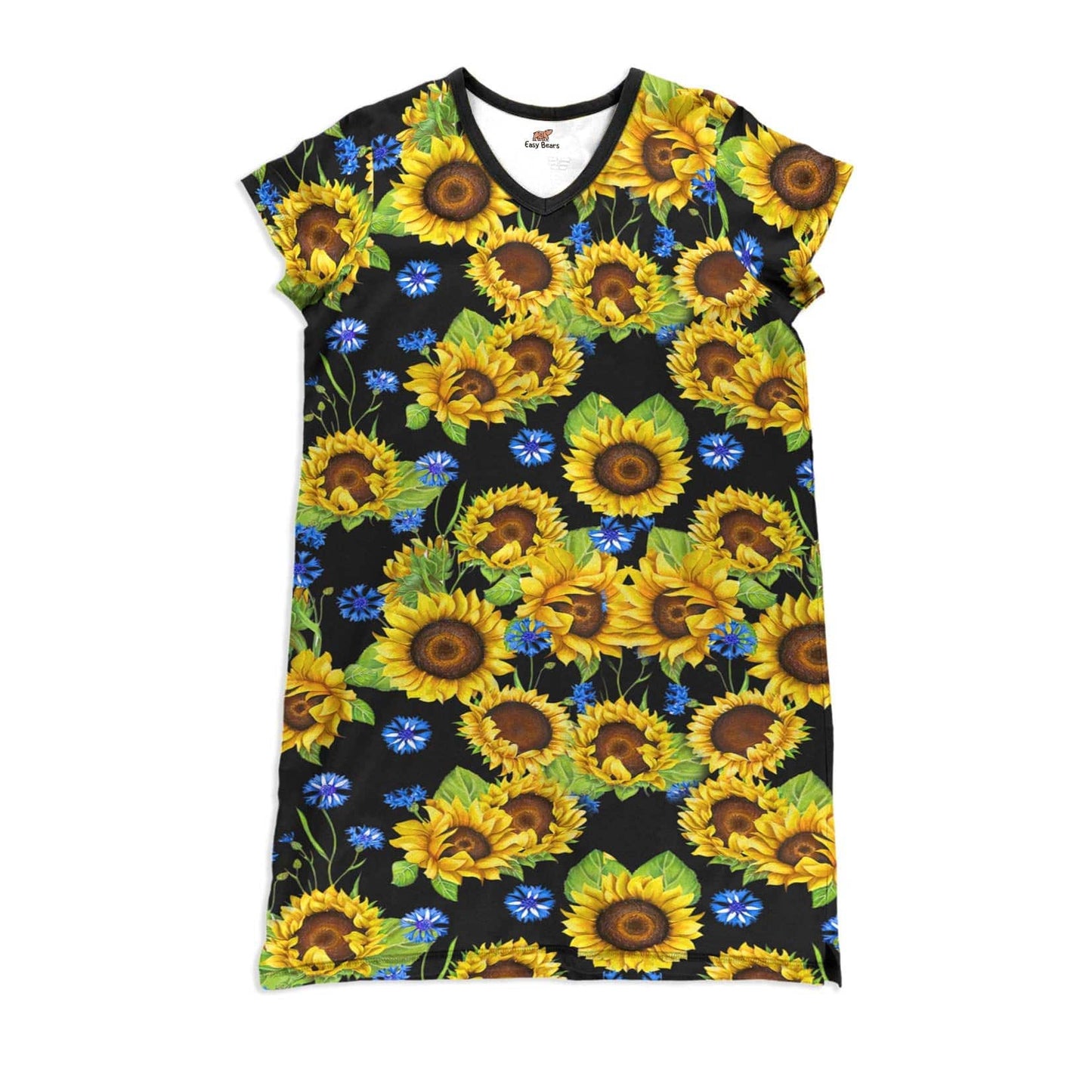 Sunflower Pajabears® V-Neck Nightshirts Sunflowers Lovely Tl10 S / S03