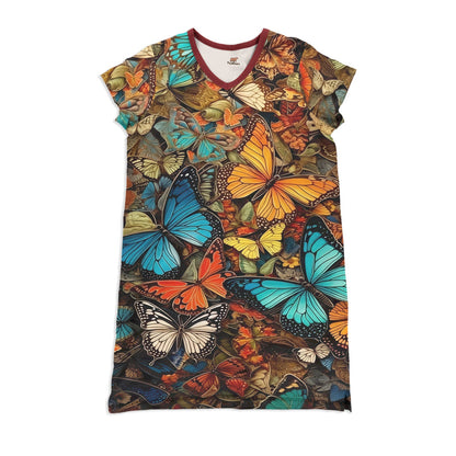 Butterfly Pajabears® V-Neck Nightshirts Stunning Butterflies Nt10