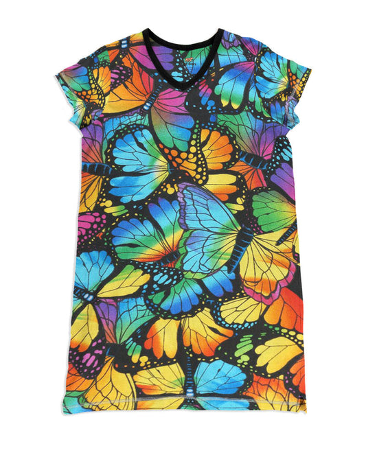 Butterfly Pajabears® V-Neck Nightshirts Colorful Ho3