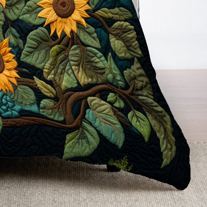 Sunflower 03 - All Season Faux Quilt