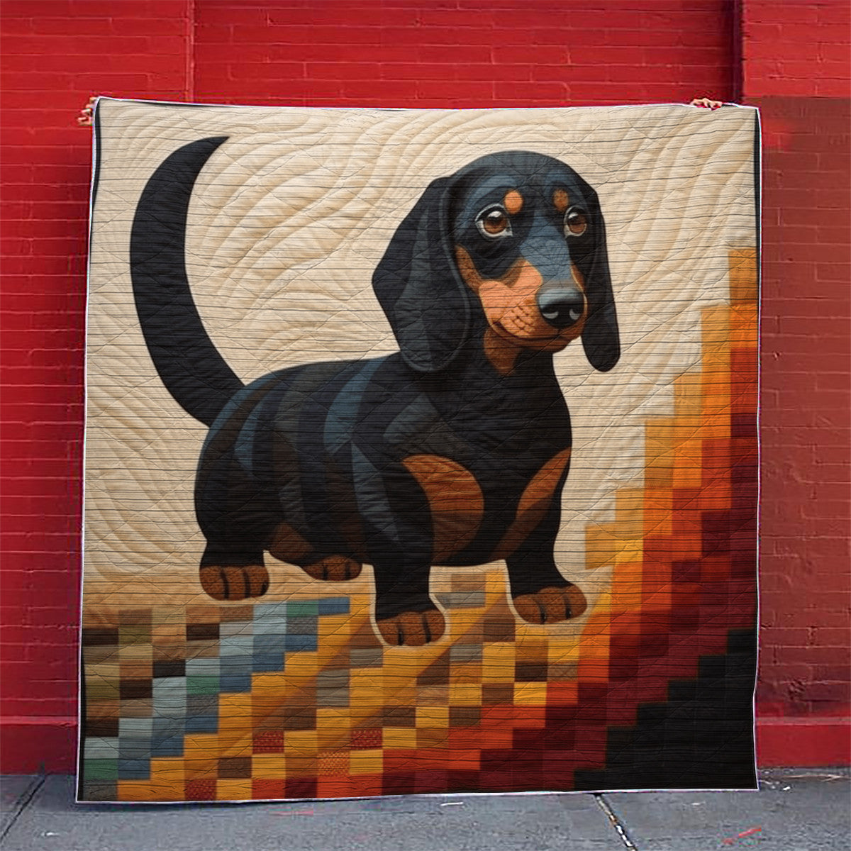 Dachshund - All Season Faux Quilt