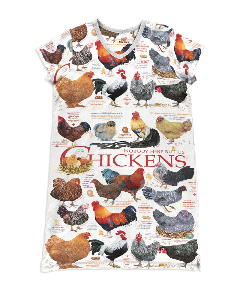 Chicken Pajabears® V-Neck Nightshirts 6 Styles Hg23 S / 2