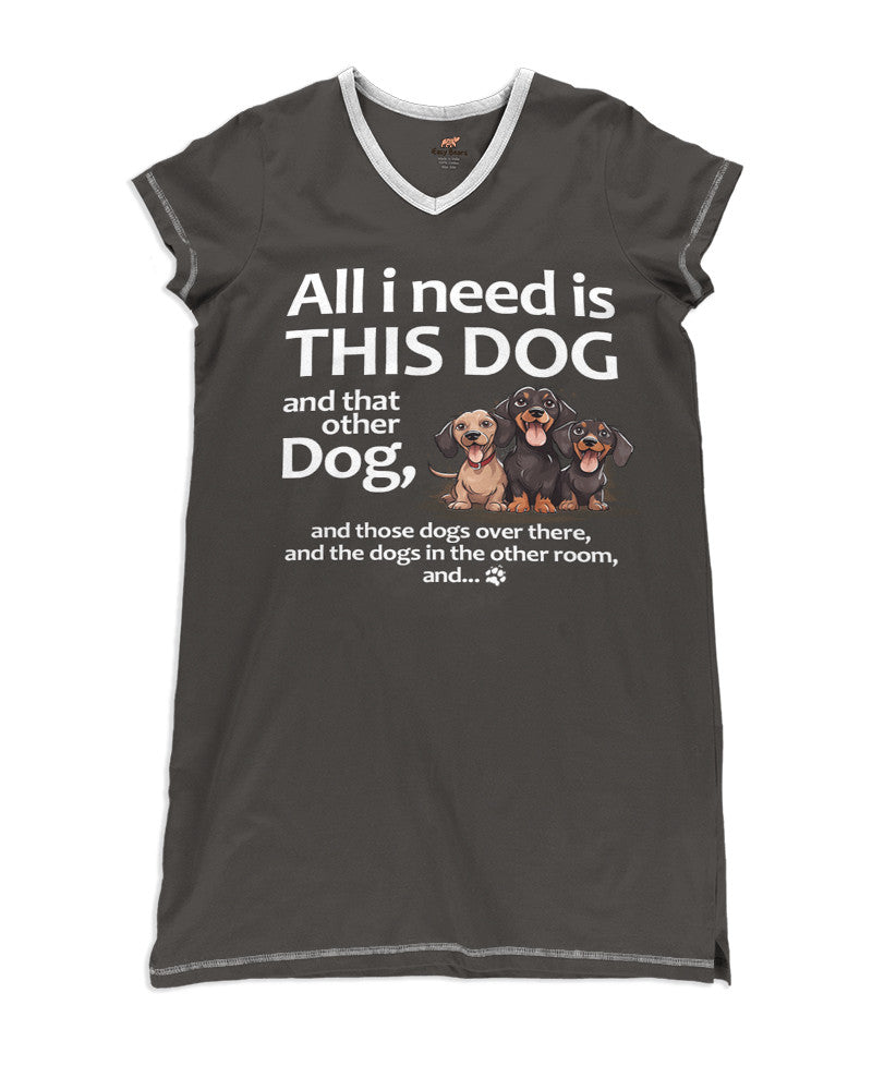 Dachshund Pajabears® V-Neck Nightshirts All I Need Hm8