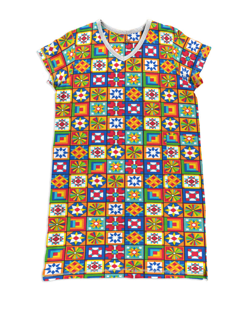 Quilting Pajabears® V-Neck Nightshirts 8 Styles Hg23