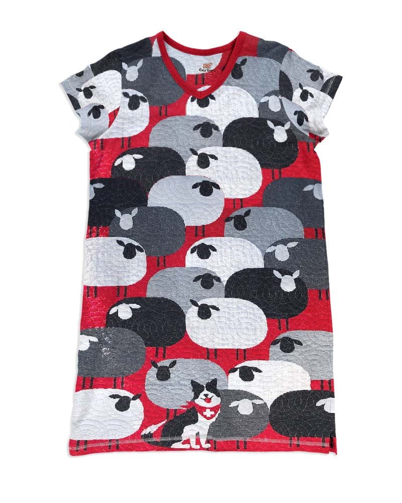 Sheep Pajabears® V-Neck Women’s Nightshirts Quilting Qa55 S