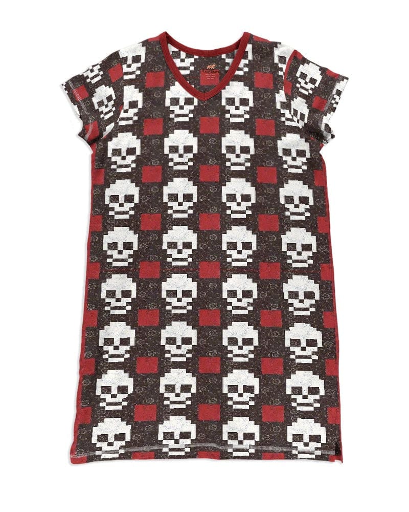 Skull Pajabears® V-Neck Women’s Nightshirts Pattern Qa55 S