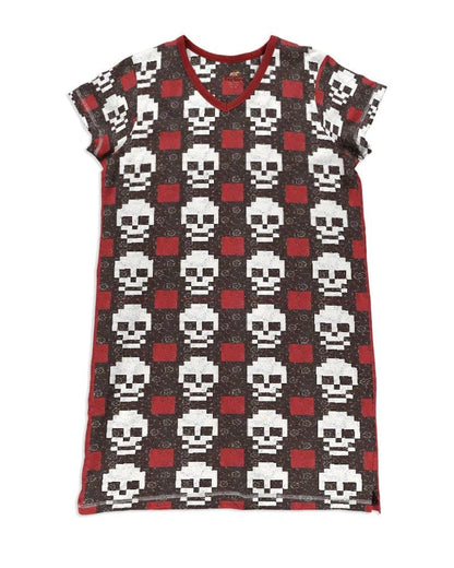 Skull Pajabears® V-Neck Women’s Nightshirts Pattern Qa55 S