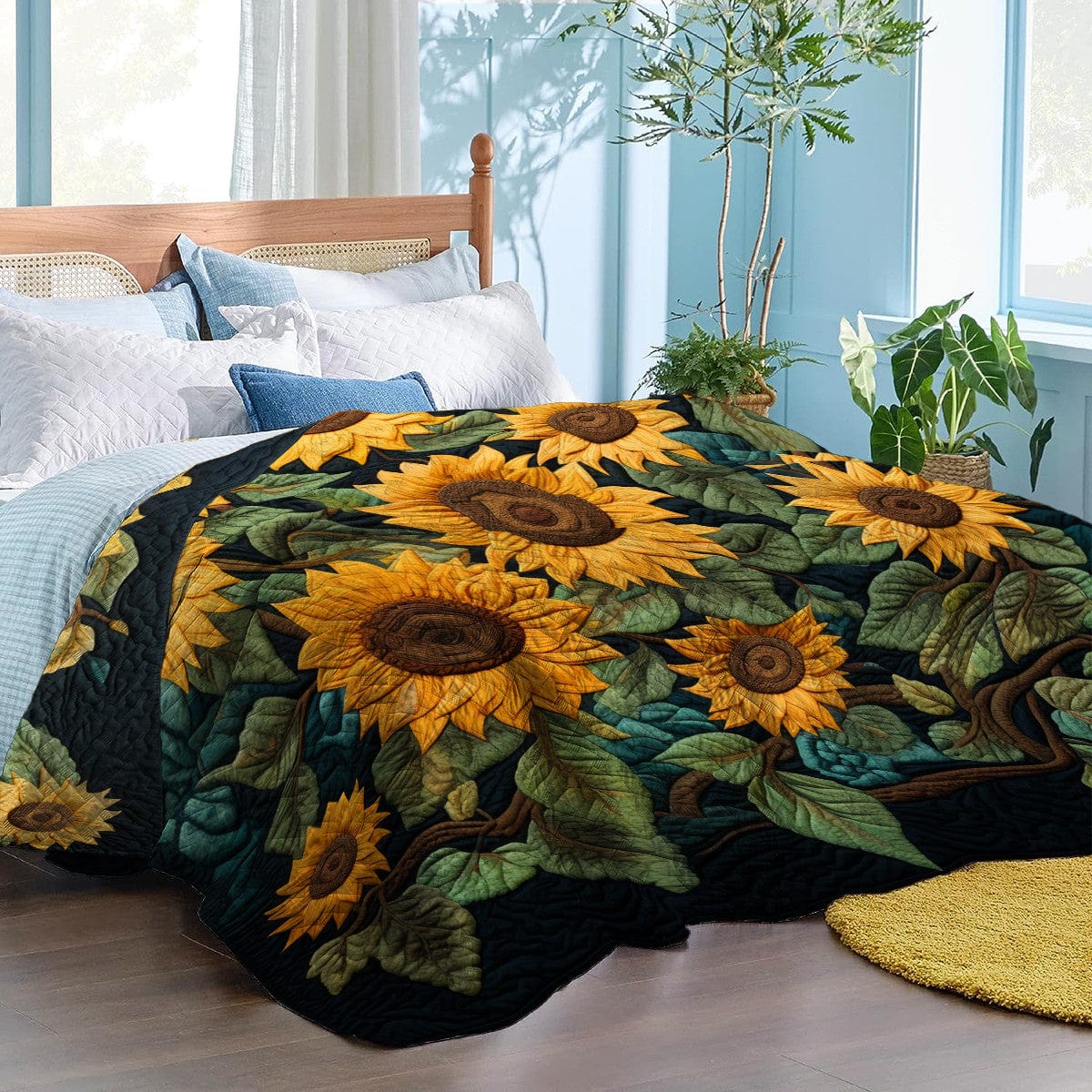 Sunflower 03 - All Season Faux Quilt