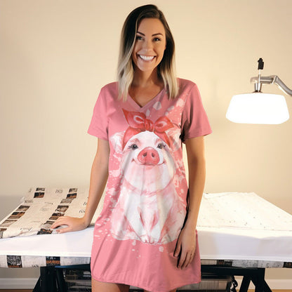 Pig Pajabears® V-Neck Nightshirts Baby Hc2