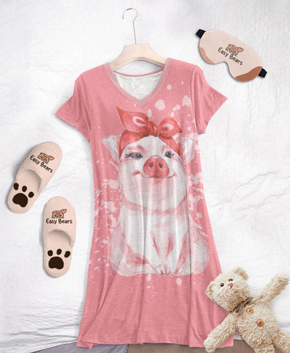 Pig Pajabears® V-Neck Nightshirts Baby Hc2