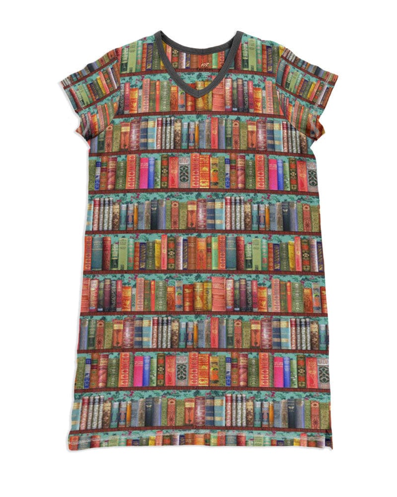 Reading Pajabears® V-Neck Nightshirts Bookshelf 2 Hc2