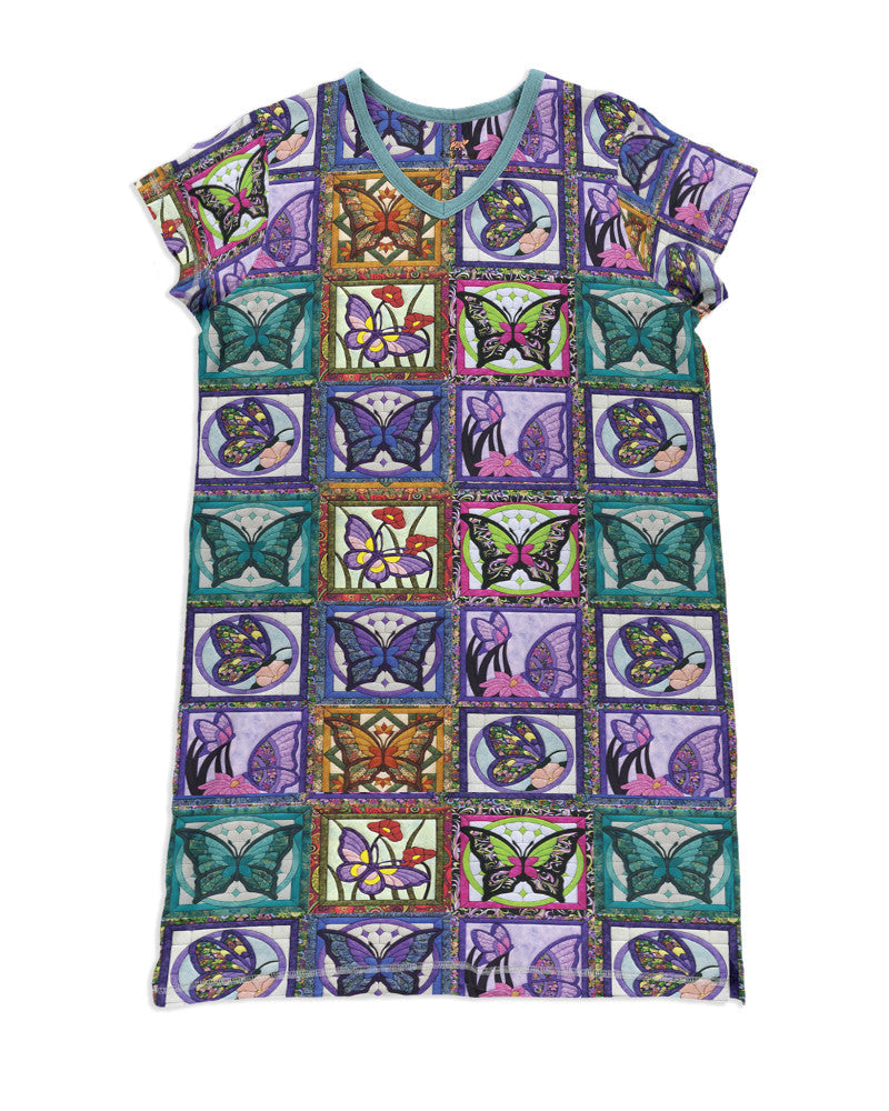 Butterfly Pajabears® V-Neck Nightshirts 4 Styles Hg23 S / 1