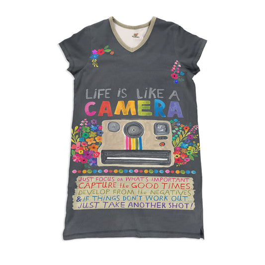 Photograph Pajabears® V-Neck Nightshirts Life Is Like A Camera Nt10