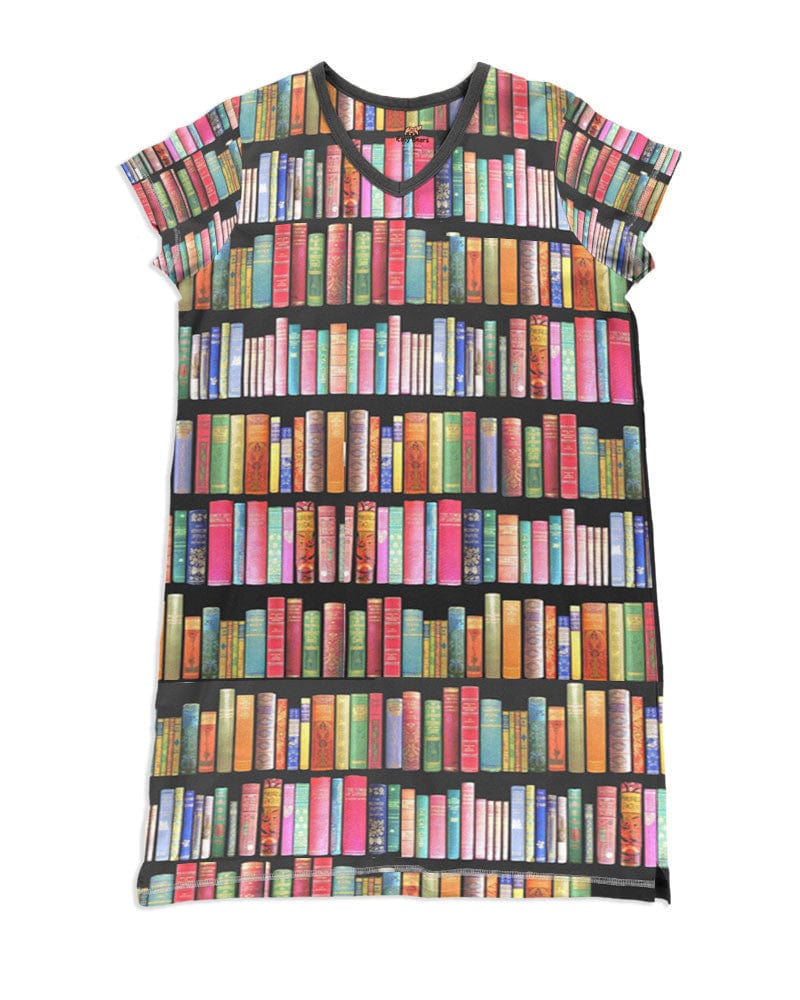 Reading Pajabears® V-Neck Nightshirts Bookshelf 3 Hc2