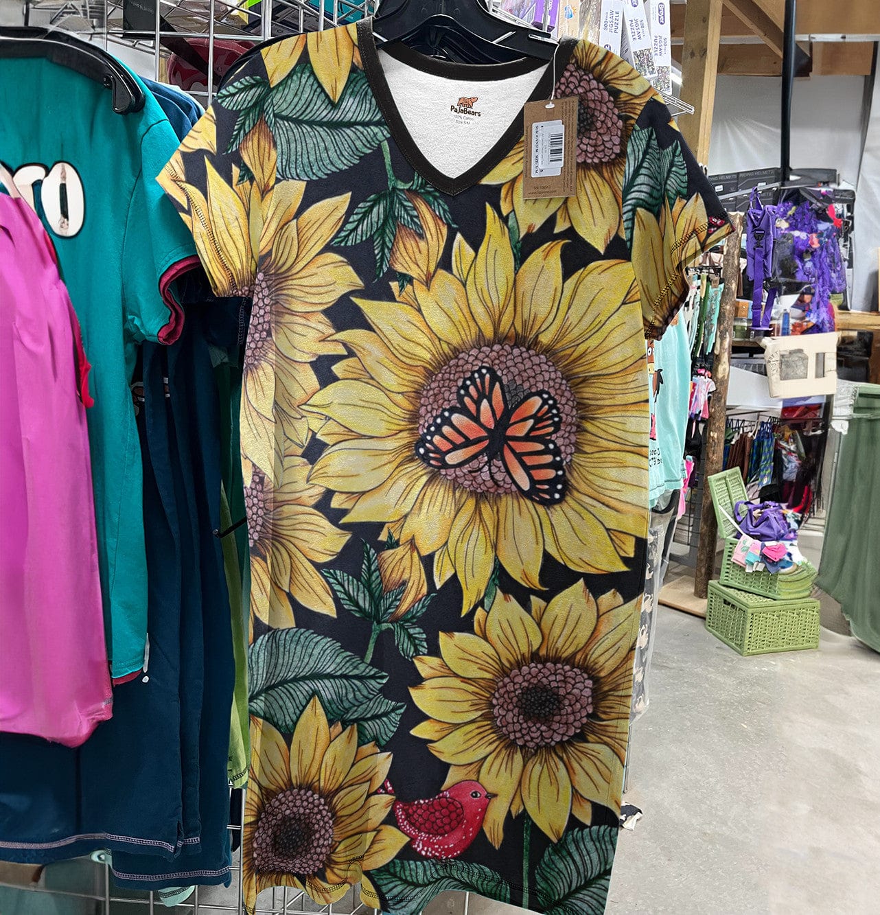 Sunflower Pajabears® V-Neck Nightshirts Be Happy Tl10