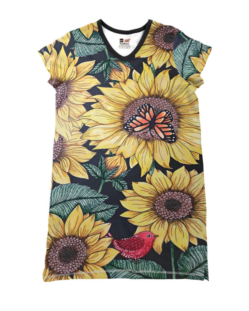 Sunflower Pajabears® V-Neck Nightshirts Be Happy Tl10