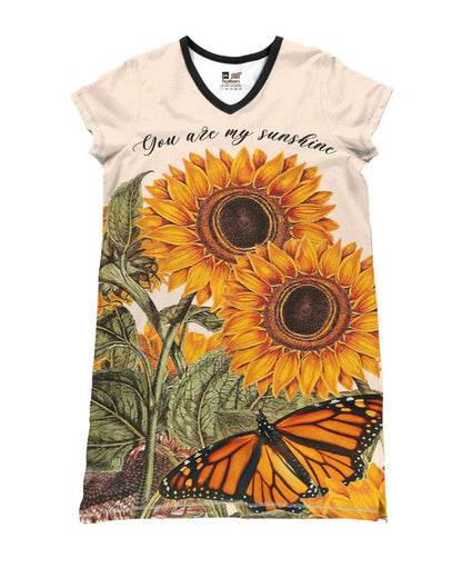 Sunflower Pajabears® V-Neck Nightshirts You Are My Sunshine Tl10