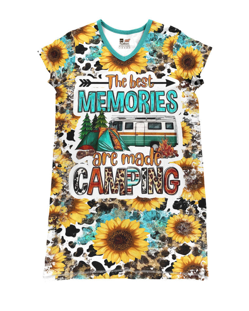 Camping Pajabears® V-Neck Nightshirts The Best Memories Are Made Hg23