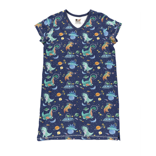 Dinosaur Pajabears® V-Neck Nightshirts Space Tn22