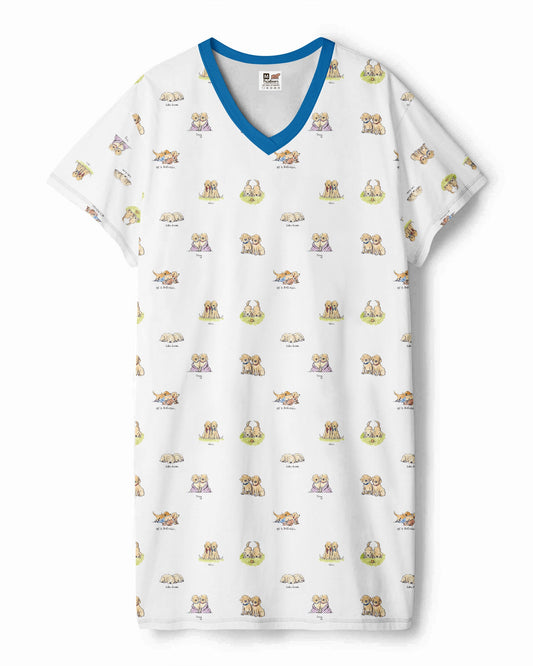 Golden Retriever Pajabears® V-Neck Nightshirts