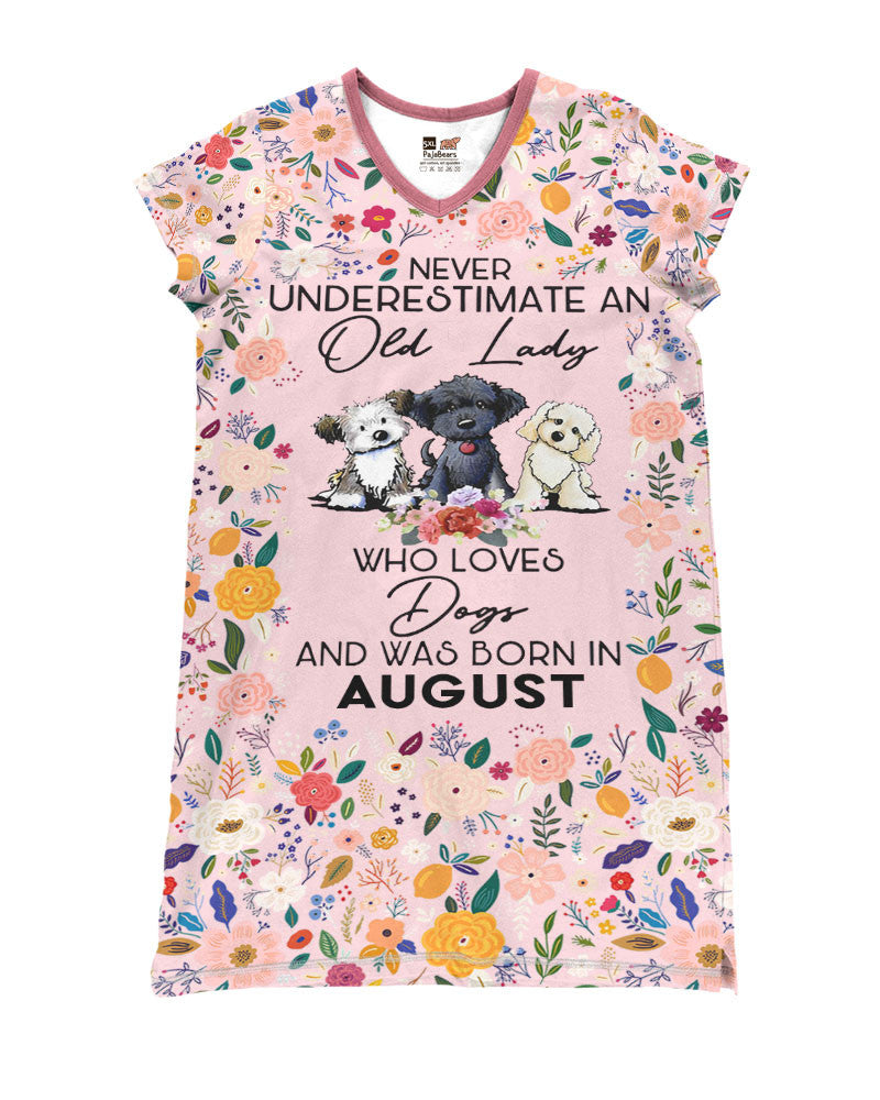 Dog Personalized Pajabears® V-Neck Nightshirts Beautiful Florals Tl10