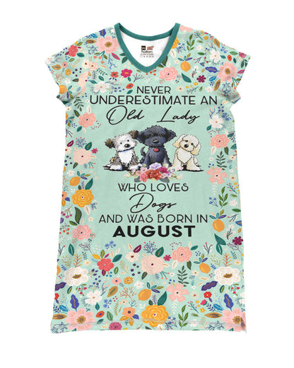 Dog Personalized Pajabears® V-Neck Nightshirts Beautiful Florals Tl10