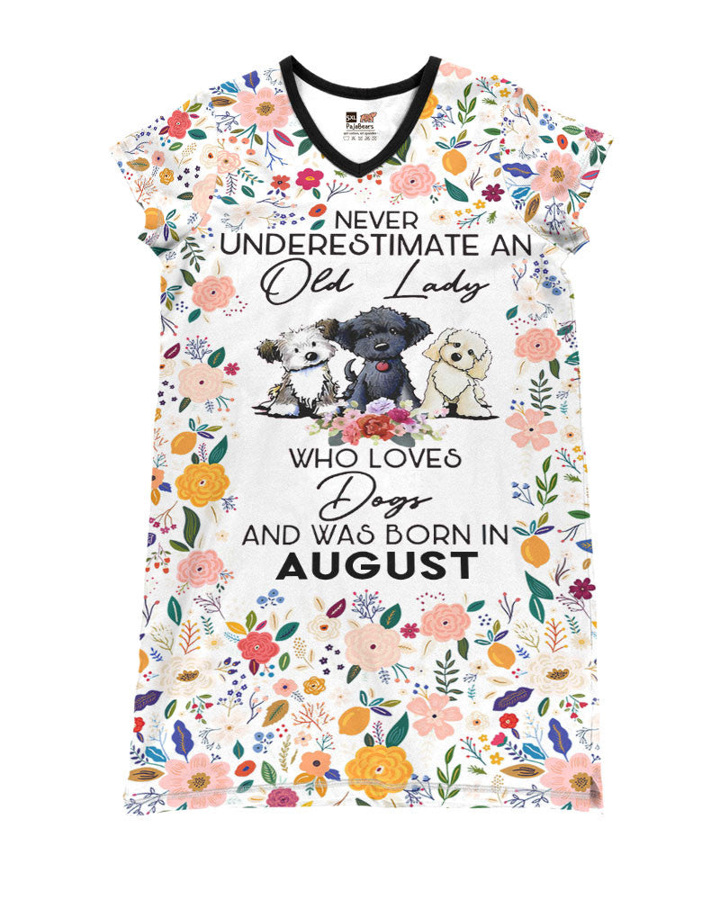 Dog Personalized Pajabears® V-Neck Nightshirts Beautiful Florals Tl10