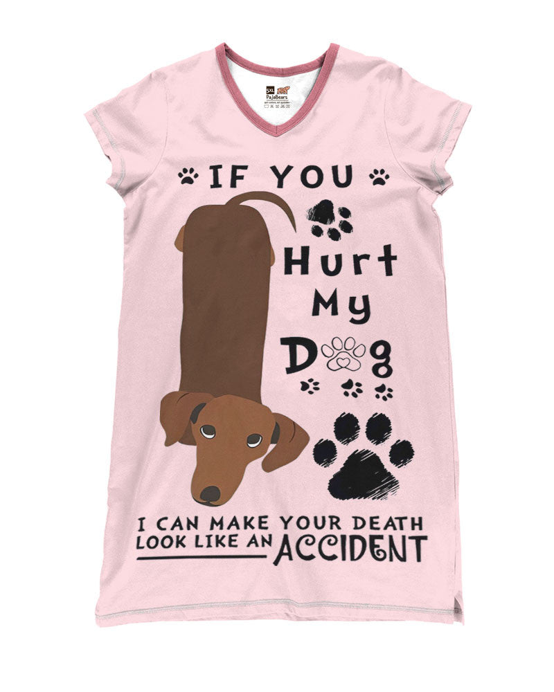 Dachshund Pajabears® V-Neck Nightshirts Cool Tl10