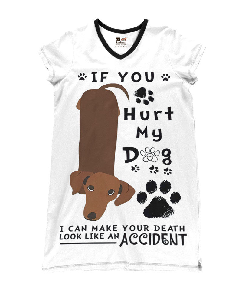 Dachshund Pajabears® V-Neck Nightshirts Cool Tl10